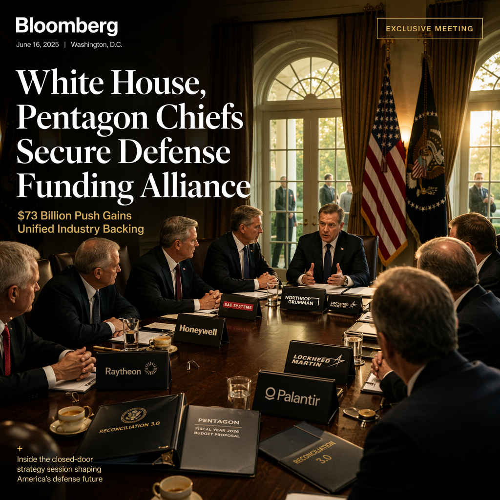 Defense Industry Leaders Back Trump Administration's $73 Billion Pentagon Funding Push in Closed-Door White House Meeting