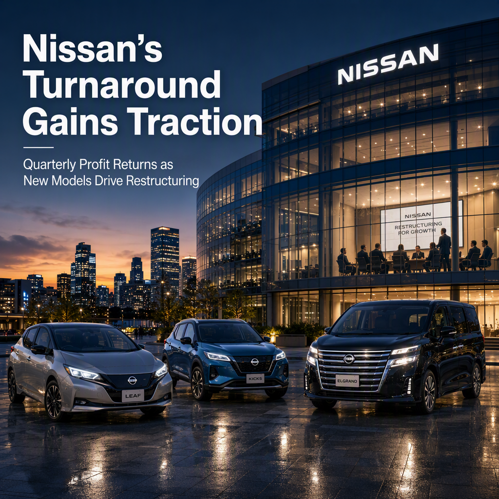 Nissan Returns to Quarterly Profit, Reaffirms Full-Year Guidance Amid Restructuring