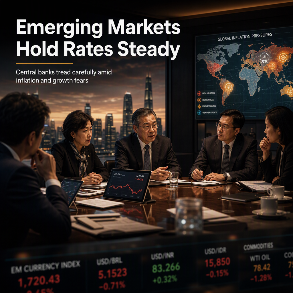 Emerging Market Central Banks Hesitate on Rate Hikes Amid Inflation and Growth Concerns