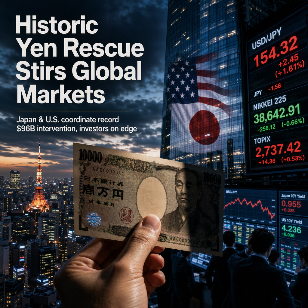 Japan and U.S. Launch Historic $96 Billion Yen-Buying Intervention, Sparking Investor Uncertainty