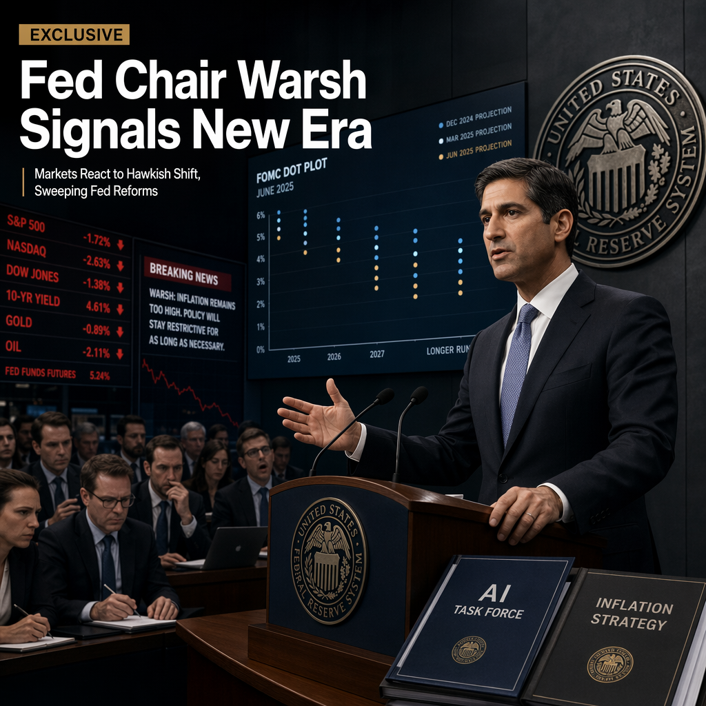 Fed Chair Kevin Warsh Holds Rates Steady, Signals Possible Hike and Launches Sweeping Reforms