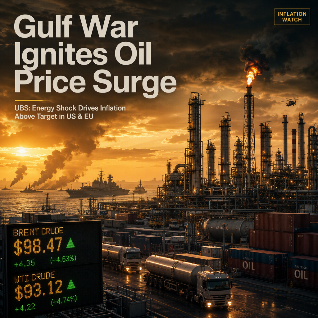 UBS: Gulf War Drives Global Oil Price Surge, Fuels Above-Target Inflation