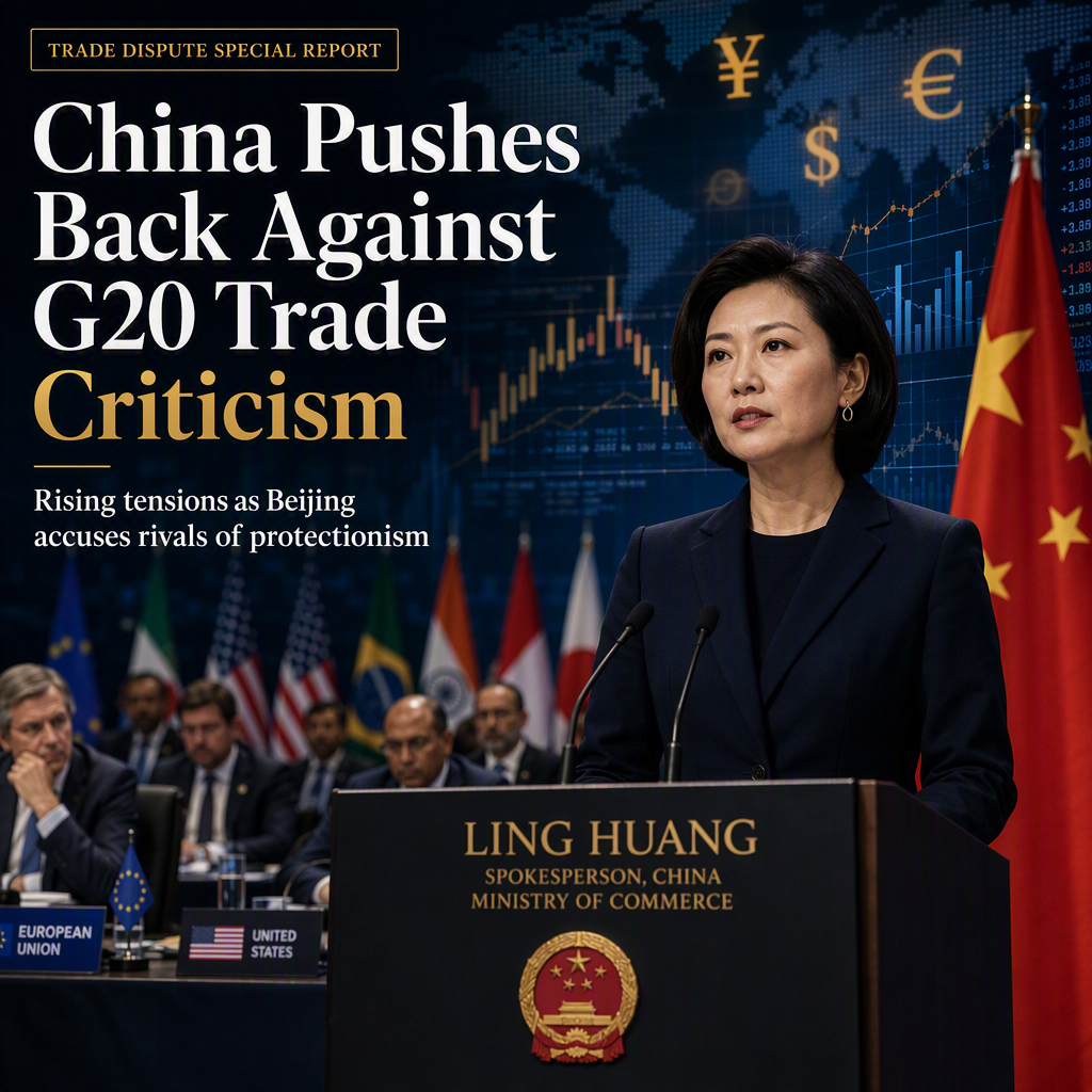 China Rebukes G20 Criticism on Export Reliance, Accuses Members of Protectionism