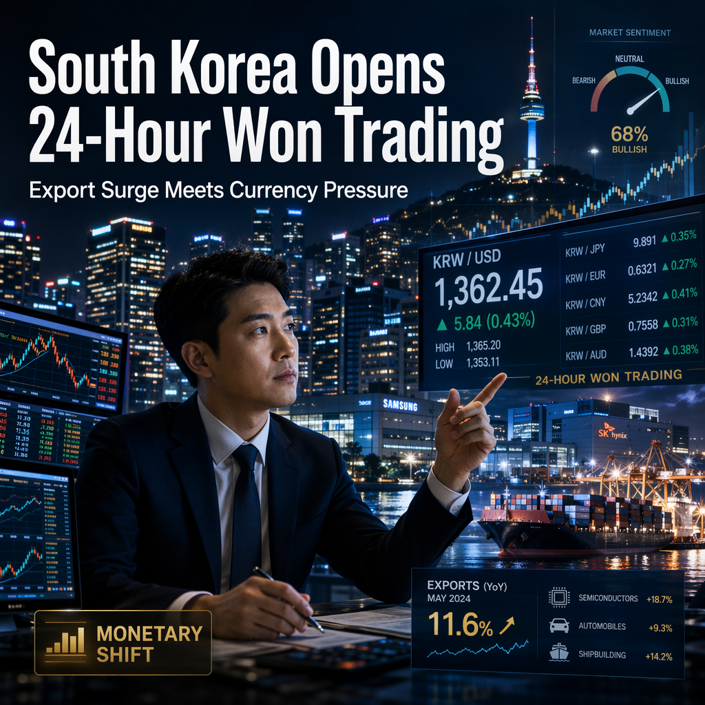South Korea Launches 24-Hour Won Trading Amid Export Surge and Currency Pressure