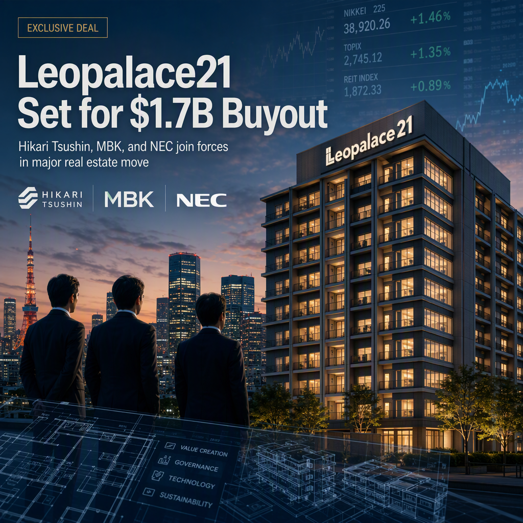 Hikari Tsushin, MBK, and NEC Unit Launch $1.7 Billion Buyout to Take Leopalace21 Private