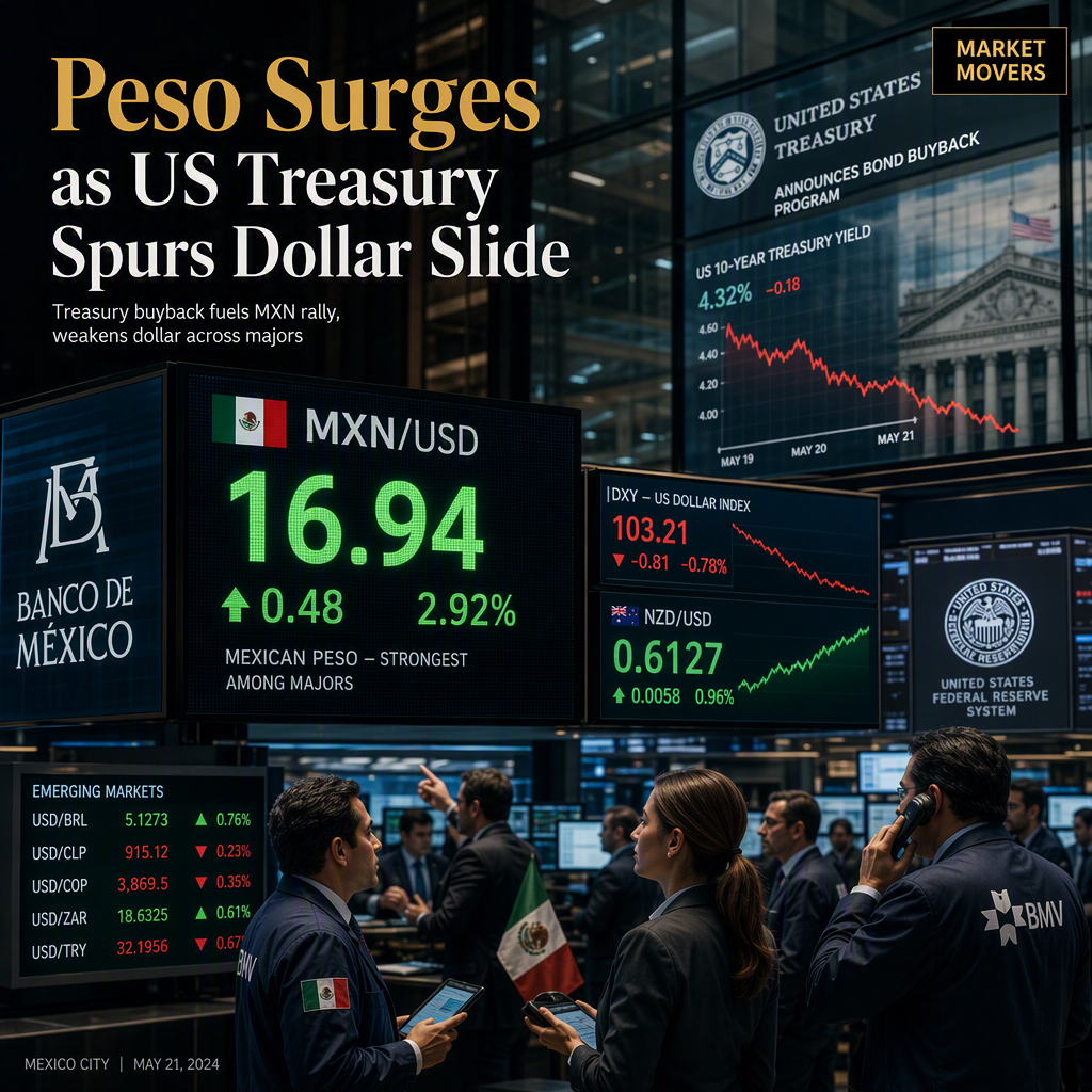 US Treasury Buyback Spurs Mexican Peso Rally and Broad Dollar Weakness