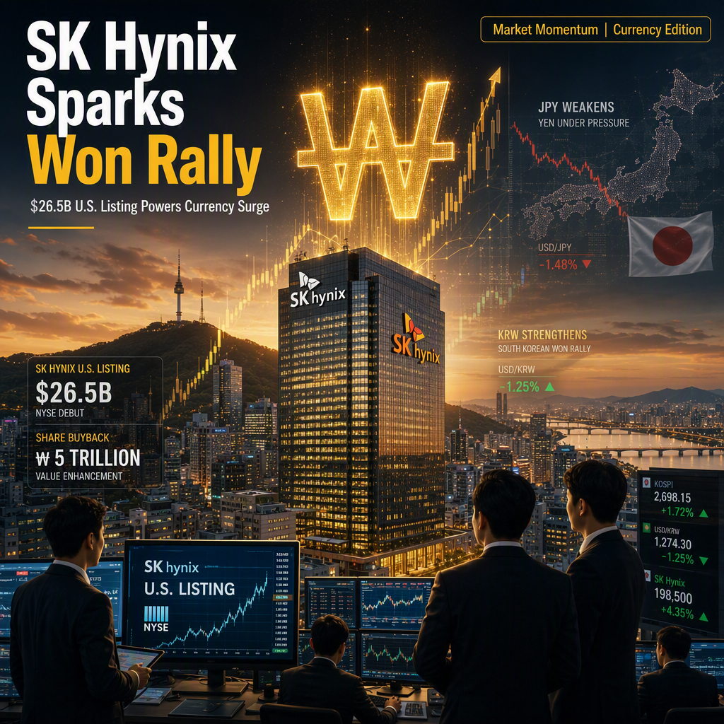 SK Hynix's $26.5B US Listing and Buyback Plan Propel South Korean Won Higher