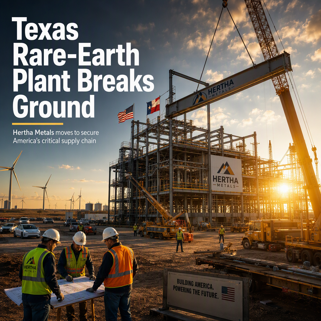Hertha Metals Launches Texas Plant to Curb U.S. Reliance on Chinese Rare-Earth Magnets
