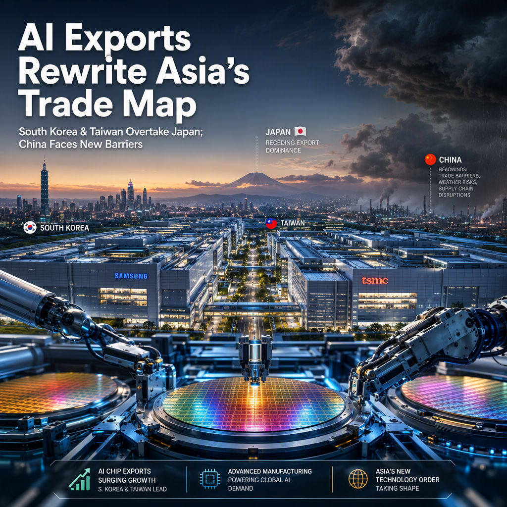 AI Boom Propels South Korea and Taiwan Past Japan in Exports as China Faces Trade Headwinds