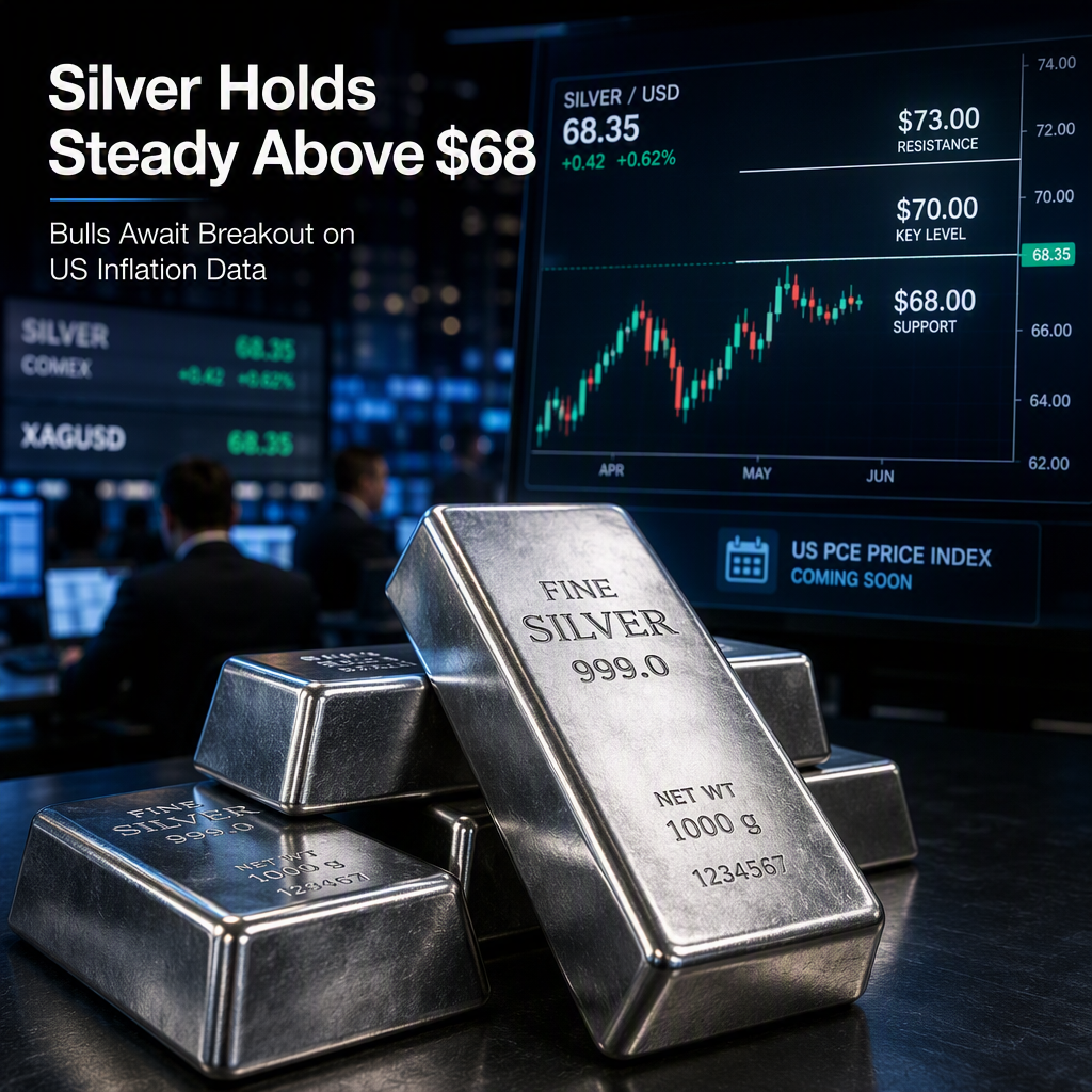 Silver Holds Above $68.00 as Bulls Eye Breakout Past $70.00 Ahead of US PCE Data