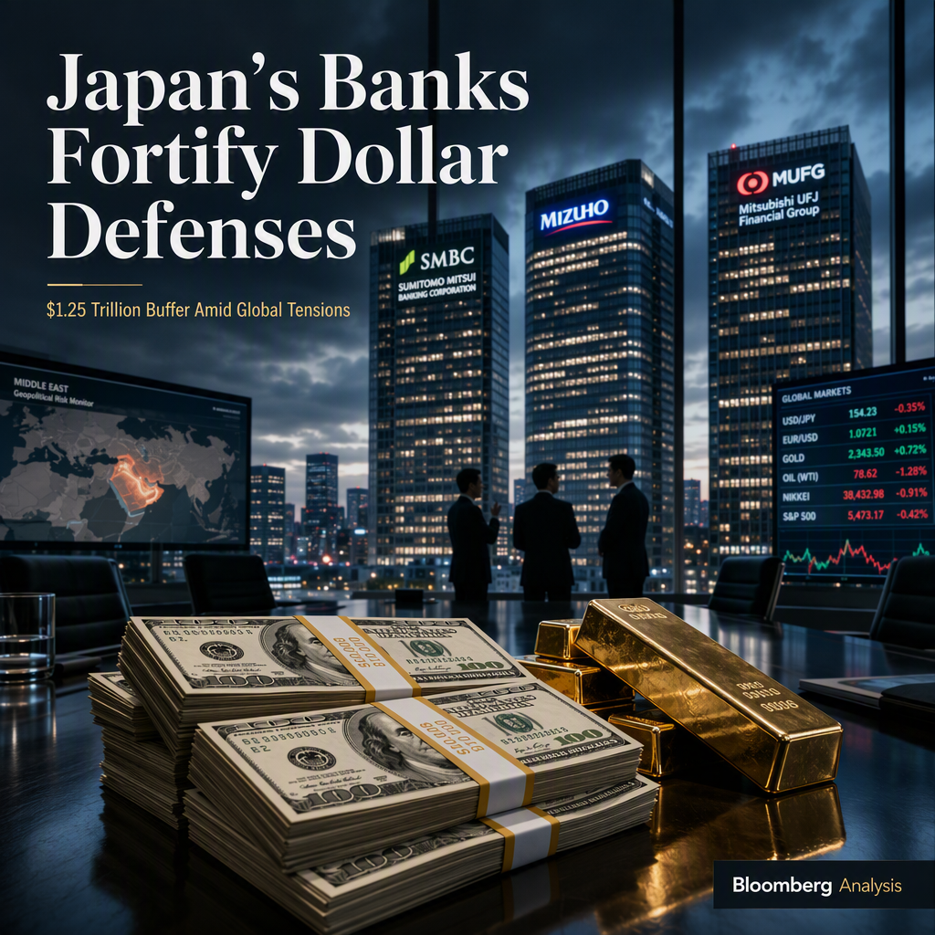 Japan's Top Three Banks Raise Dollar Liquidity Buffers to $1.25 Trillion Amid U.S.-Iran Tensions