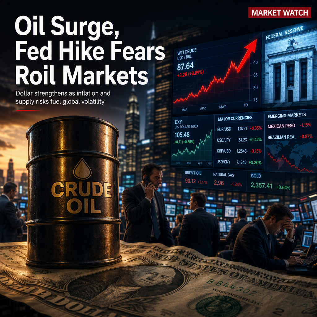 Rising Oil Prices and Fed Rate Hike Expectations Drive Dollar Strength, Weigh on Global Markets
