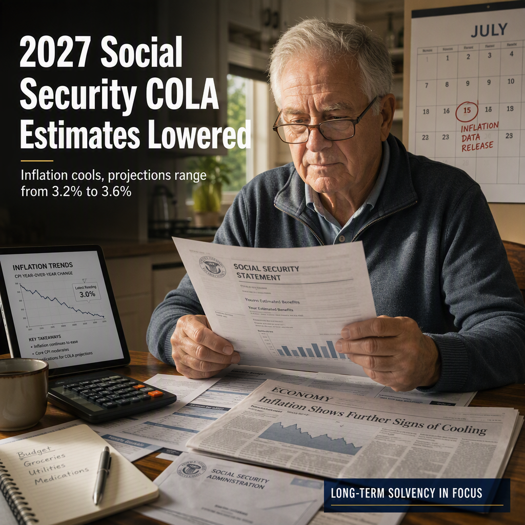 2027 Social Security COLA Estimates Lowered Amid Easing Inflation Data
