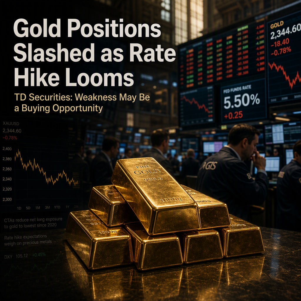 CTAs Slash Gold Longs Amid Fed Hike Bets, But TD Securities Sees Dip-Buying Opportunity