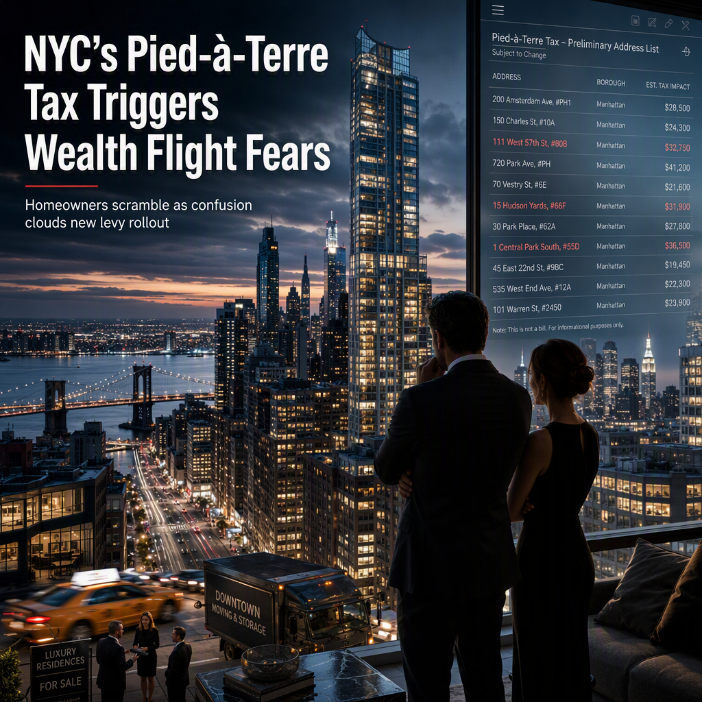 NYC's New Pied-à-Terre Tax Sparks Confusion and Fears of Wealth Exodus