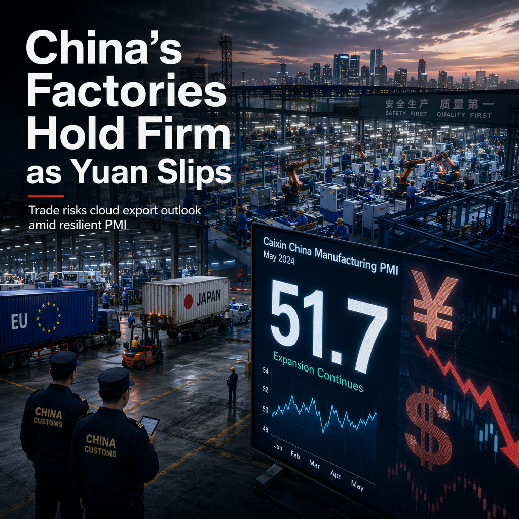 Chinese Manufacturing PMI Shows Resilience, But Yuan Weakens Amid Rising Trade Risks