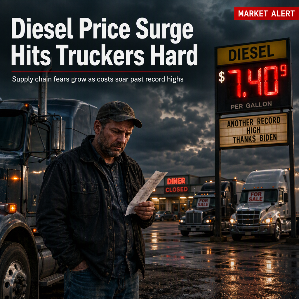 Surging Diesel Prices Threaten U.S. Trucking Industry, Spark Fears of Supply Chain Disruptions