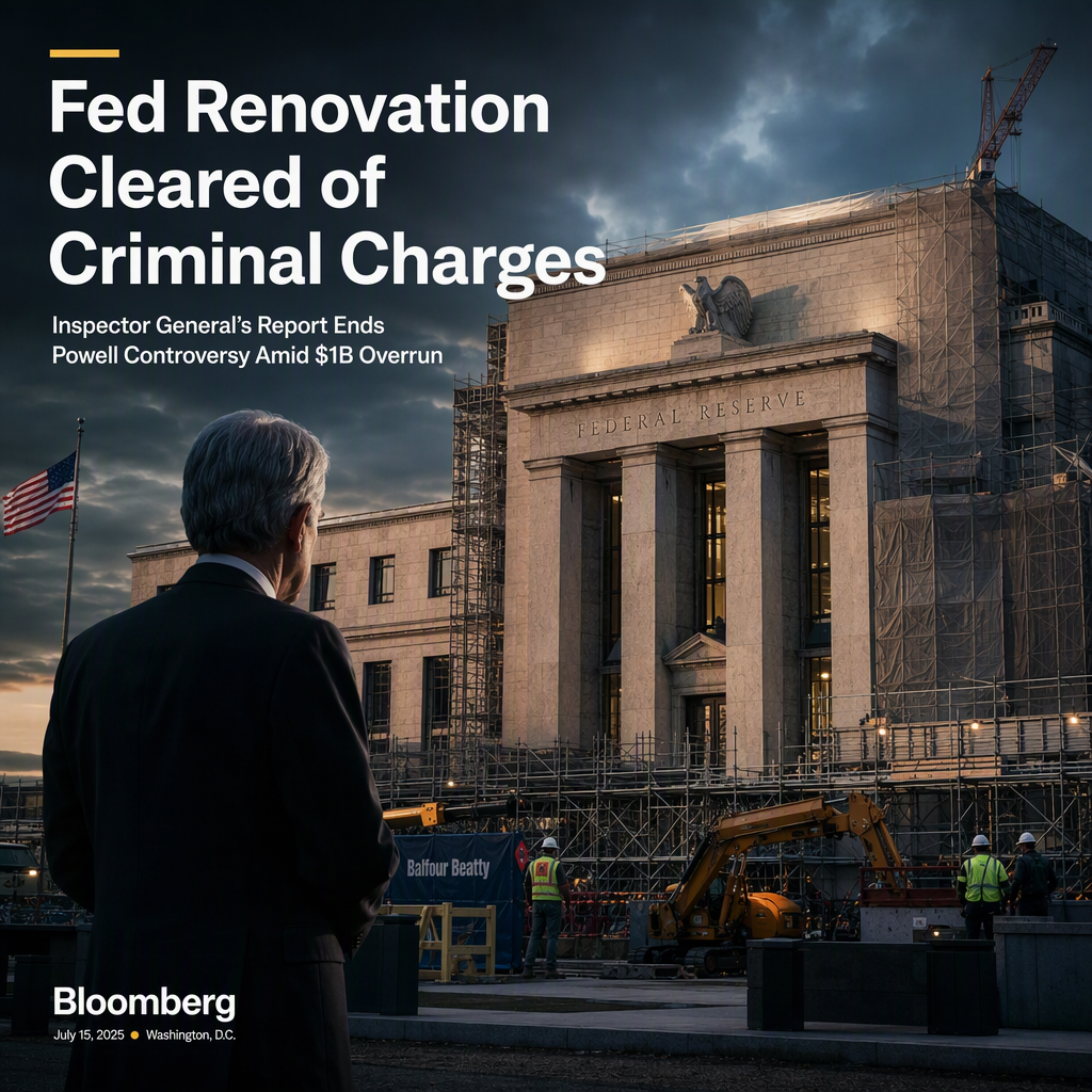 Fed Inspector General Finds No Criminal Misconduct in Headquarters Renovation Despite $1 Billion Cost Overrun