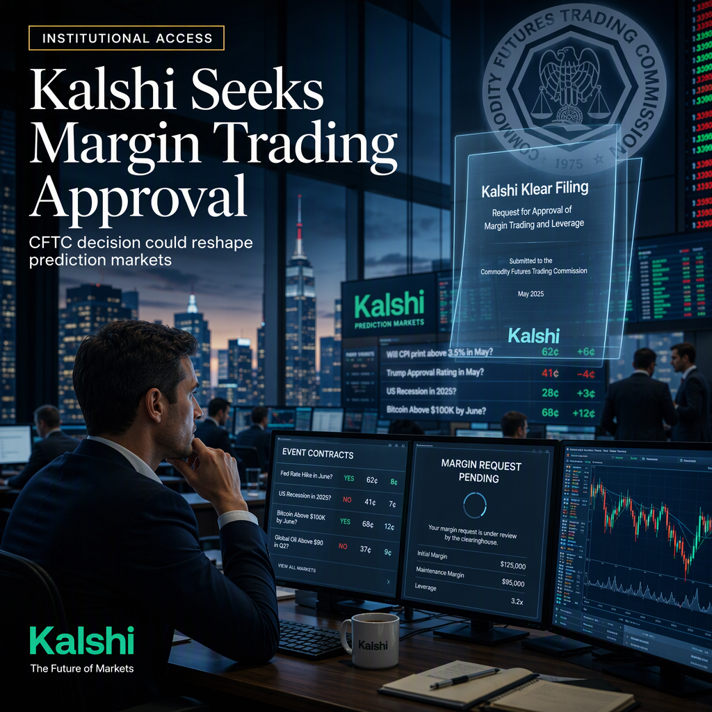 Kalshi Seeks CFTC Approval for Margin Trading on Prediction Markets to Attract Institutional Liquidity