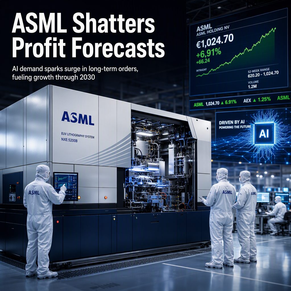 ASML Surges Past Profit Expectations as AI Demand Drives Long-Term Order Interest
