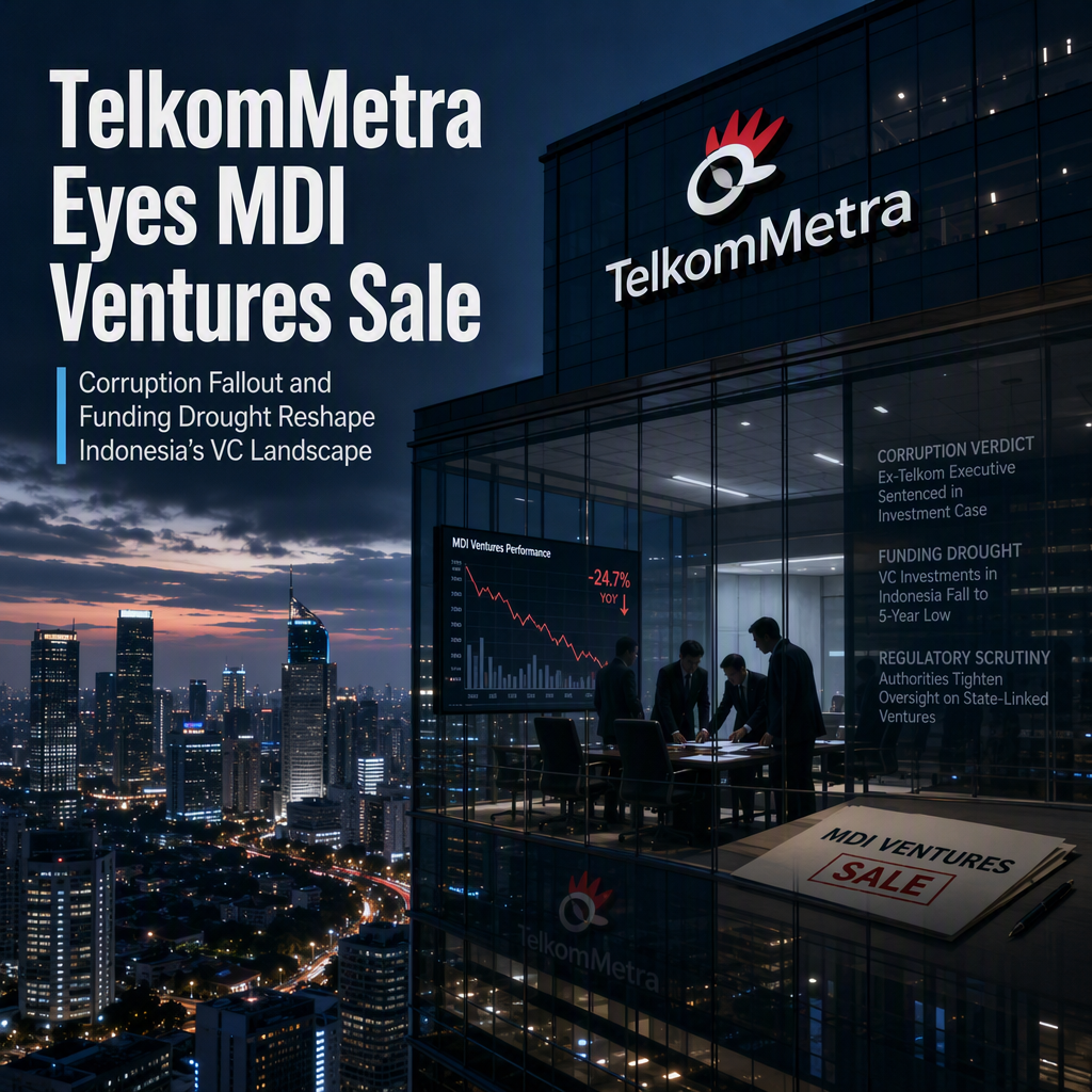 Indonesia's TelkomMetra Considers Sale of MDI Ventures Amid Corruption Fallout and Funding Drought