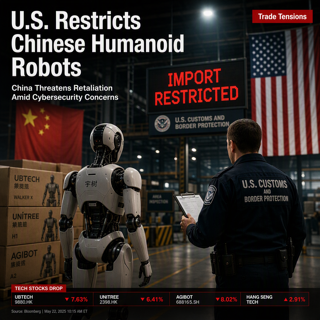 China Threatens Retaliation After U.S. FCC Restricts Imports of Foreign-Made Humanoid Robots Over Cybersecurity Risks