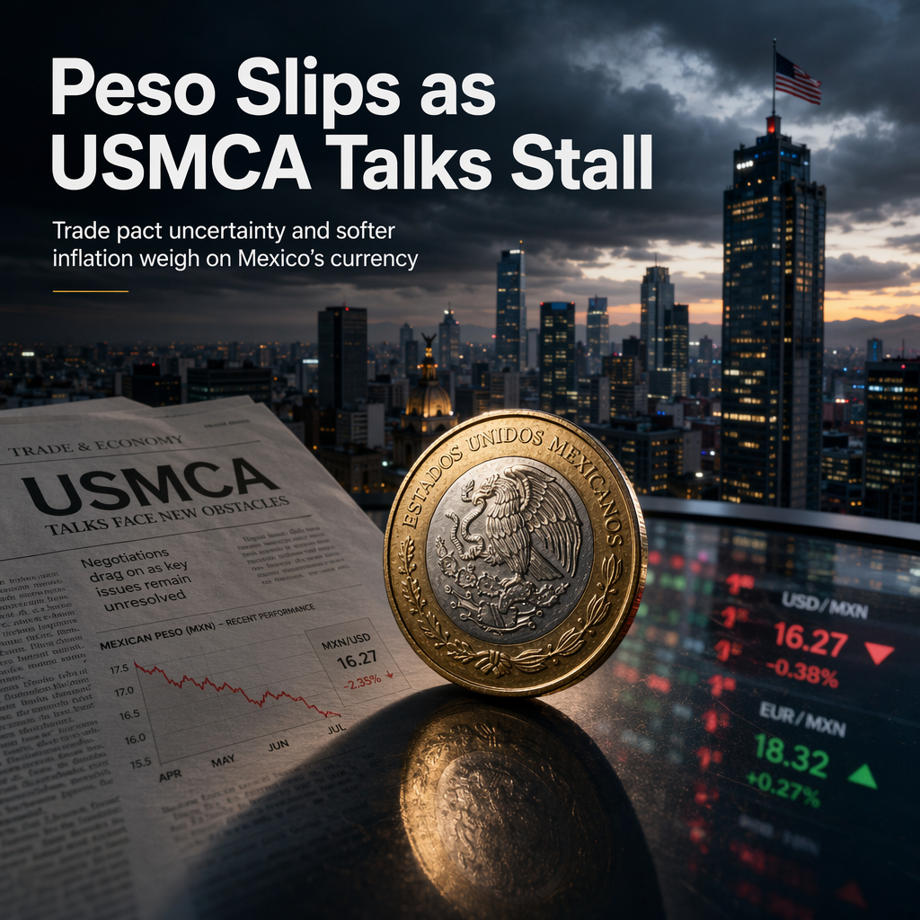 Mexican Peso Weakens Amid USMCA Uncertainty and Lower Inflation Expectations