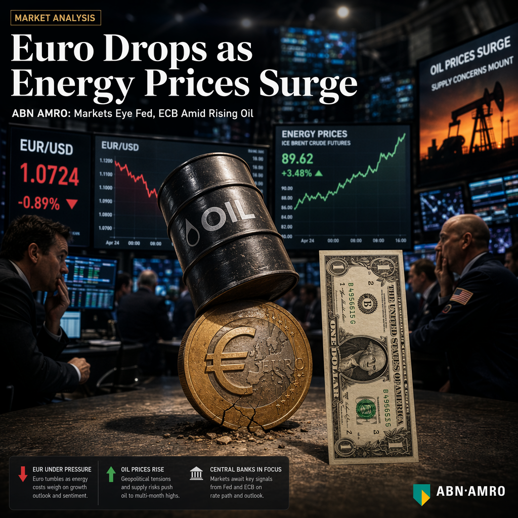 Euro Weakens Against US Dollar as Energy Prices Rise, ABN AMRO Reports