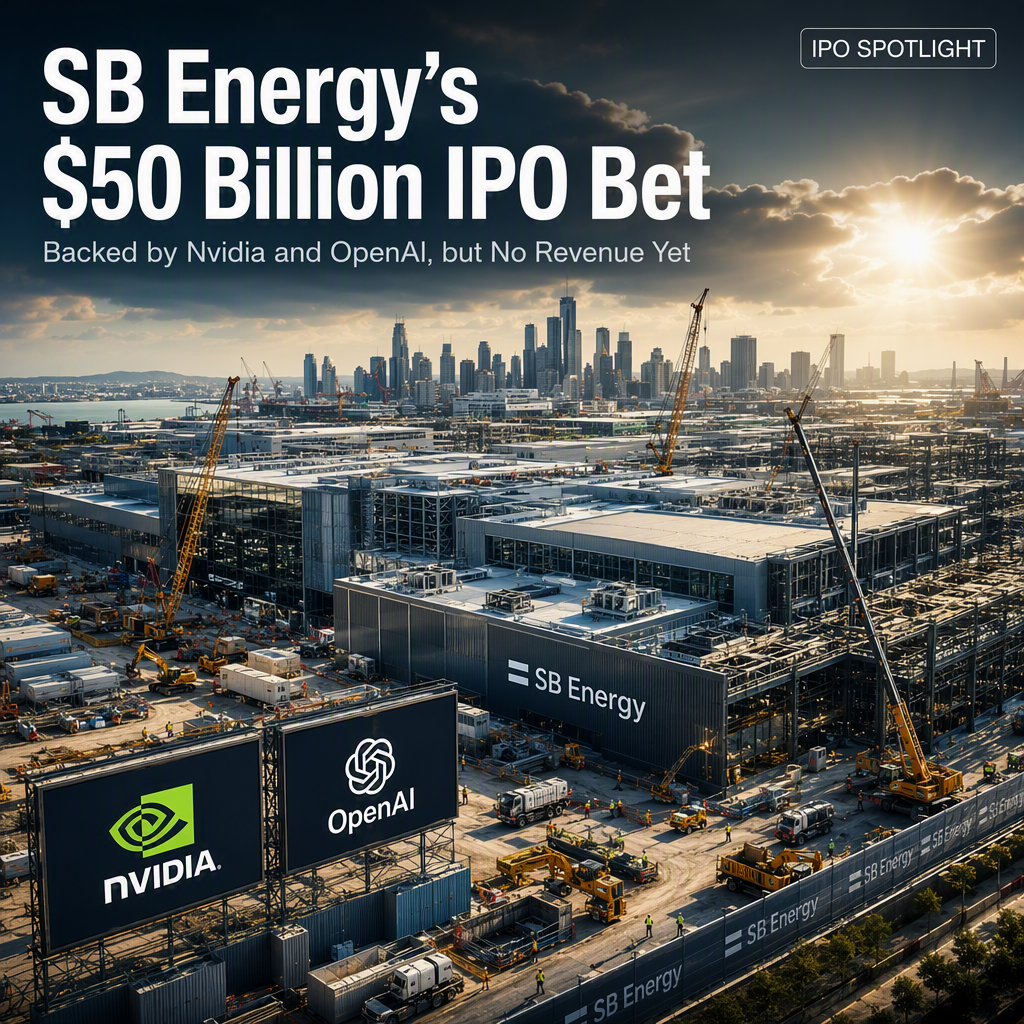 SoftBank's SB Energy Eyes $50 Billion IPO Backed by Nvidia and OpenAI Commitments