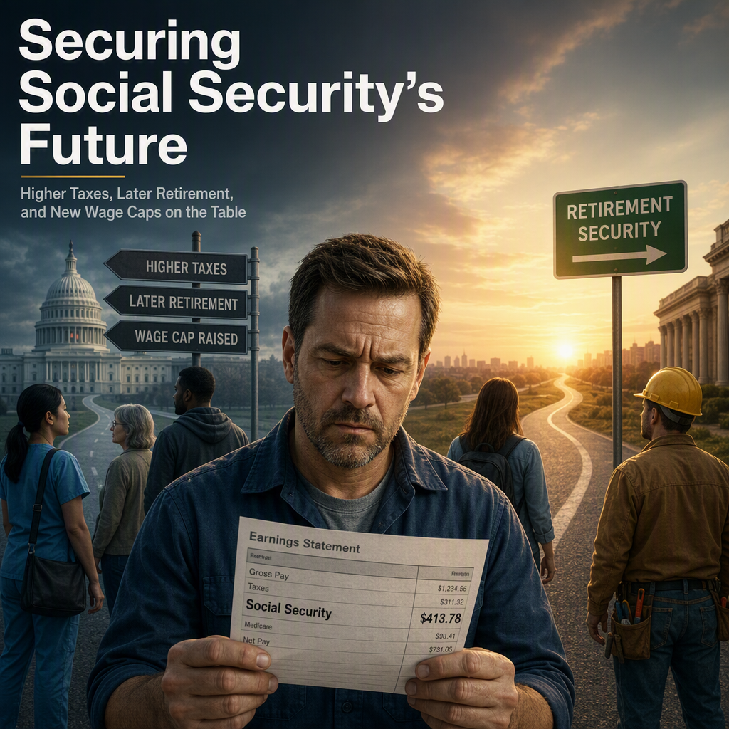Proposed Social Security Fixes Include Higher Wage Cap, Gradual Tax Increase, and Later Retirement Age