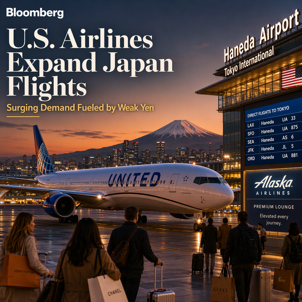 U.S. Airlines Expand Japan Routes Amid Surging Demand Driven by Weak Yen