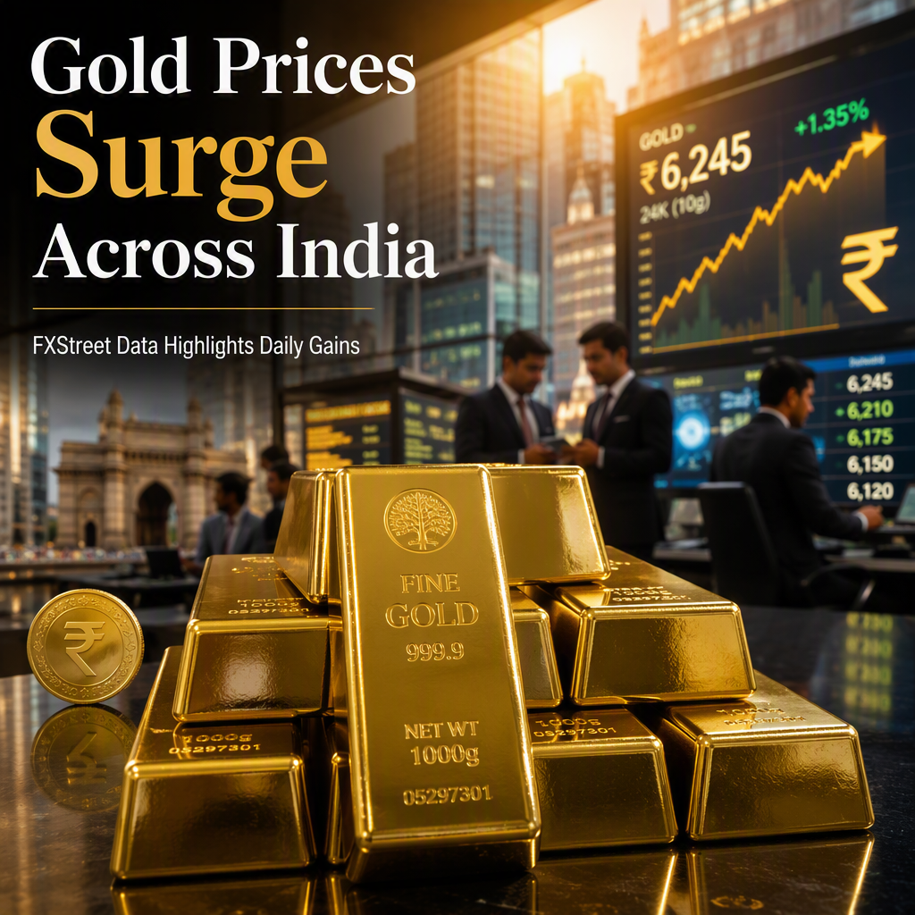 Gold Prices in India Climb as FXStreet Data Shows Daily Gains