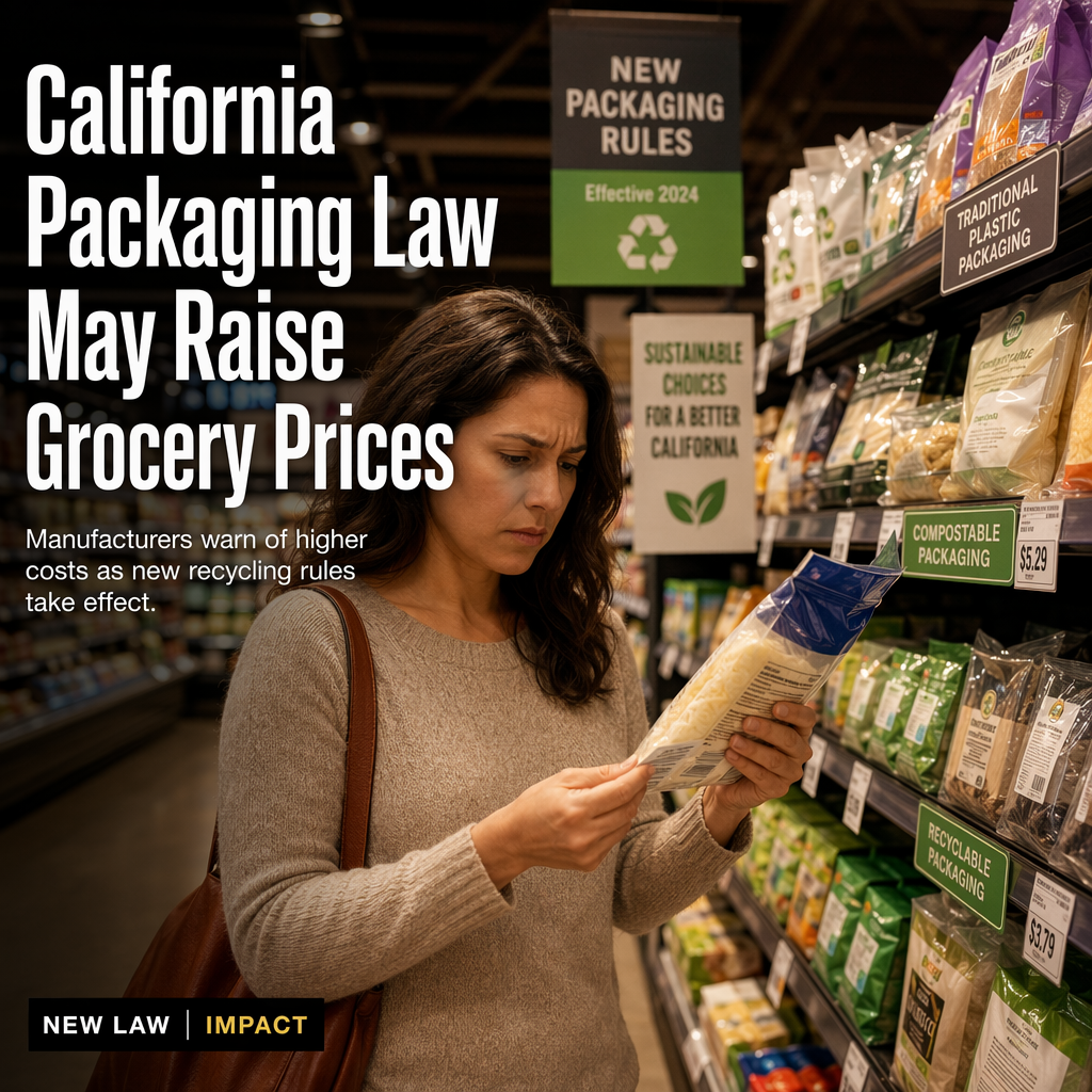 California's New Plastic Packaging Law May Drive Up Grocery Prices, Businesses Warn