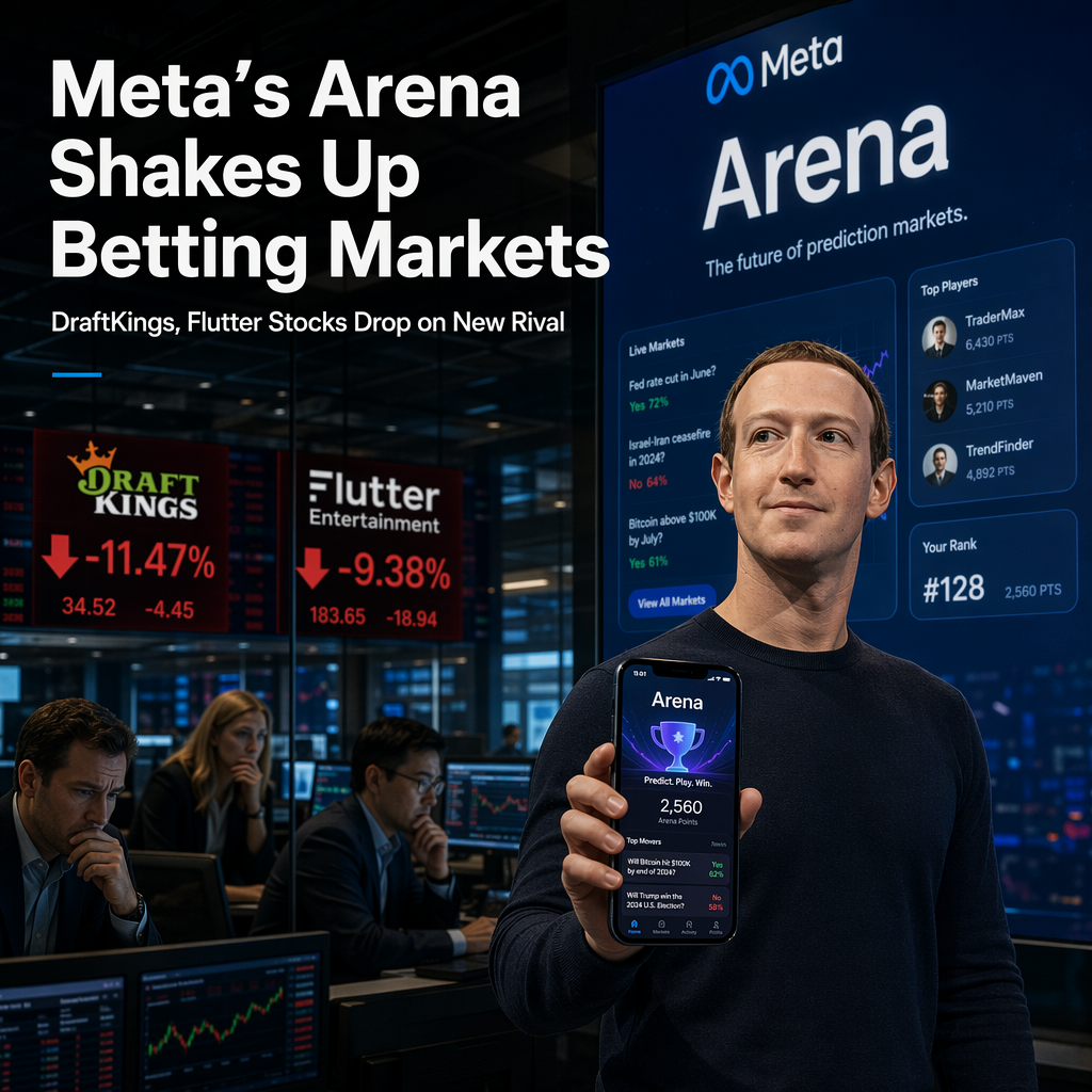 Meta Unveils Prediction Market App, Triggering Declines in DraftKings and Flutter Entertainment Stocks