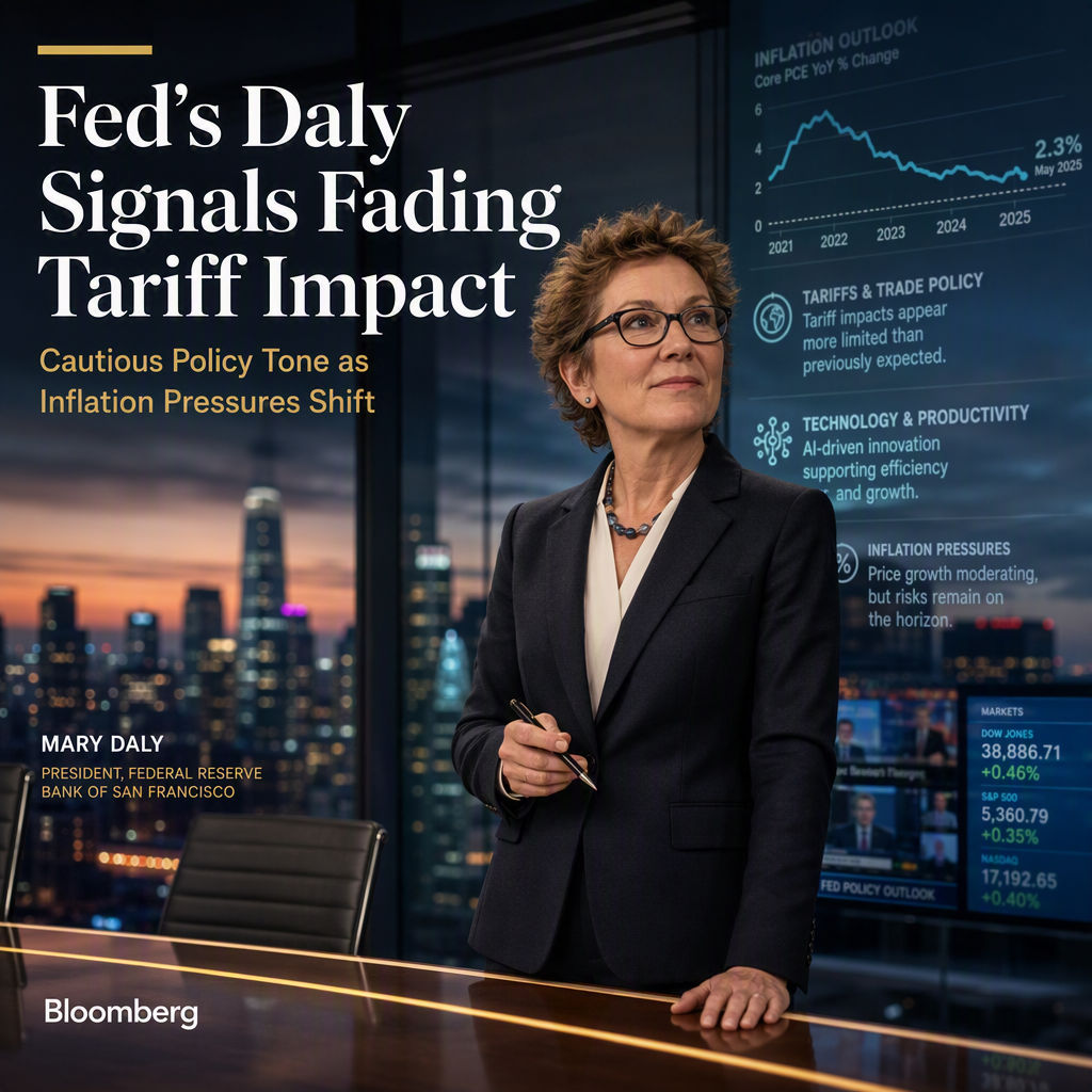 Fed’s Daly Sees Fading Tariff Impact on Inflation, Signals Cautious Policy Stance