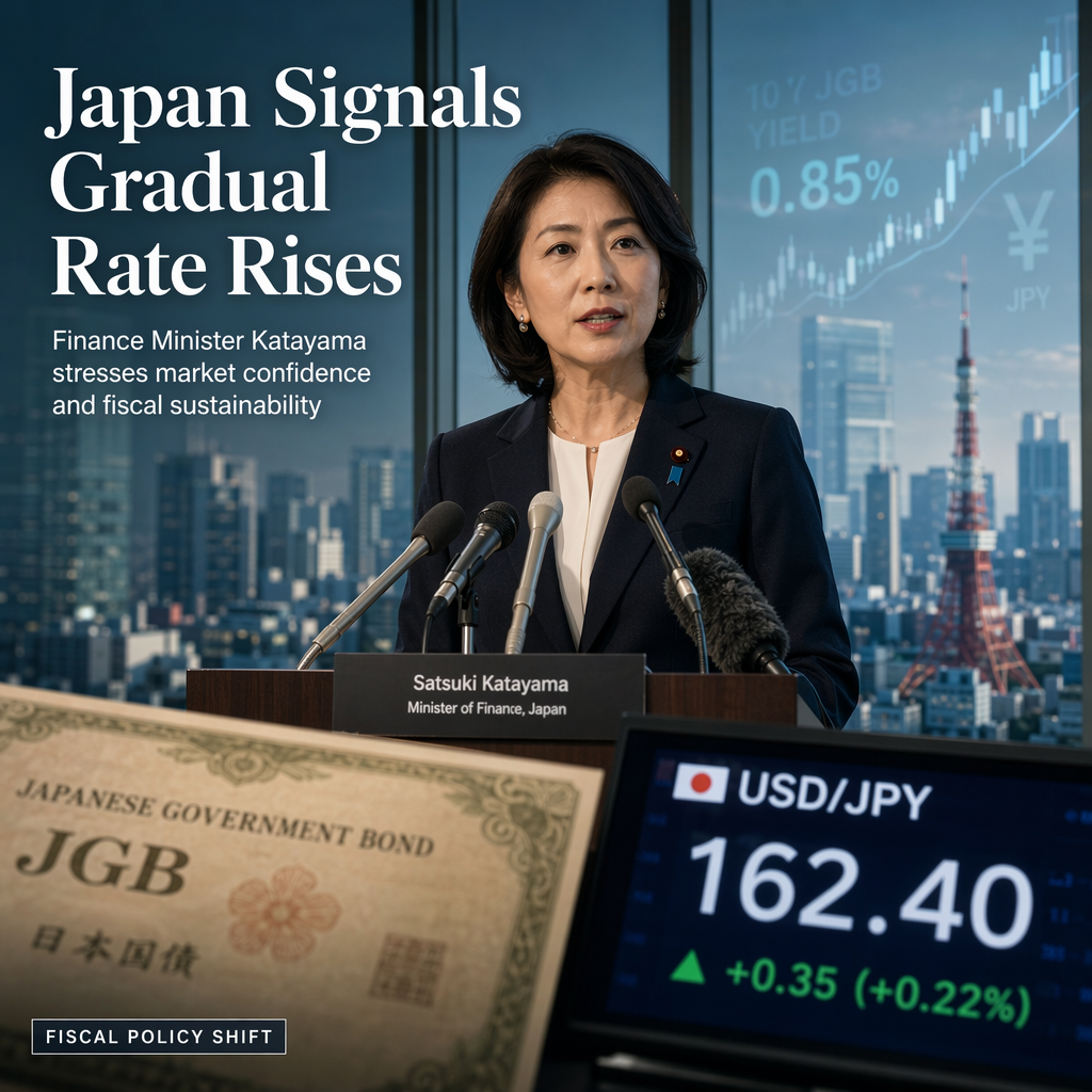Japan’s Finance Minister Emphasizes Market Confidence, Signals Gradual Rate Rises Amid Fiscal Policy Shift