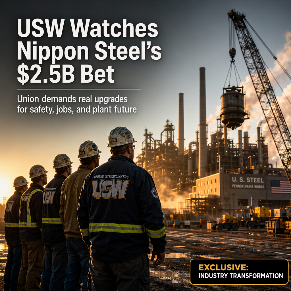 USW Monitors Nippon Steel’s $2.5 Billion Investment in U.S. Steel Facilities