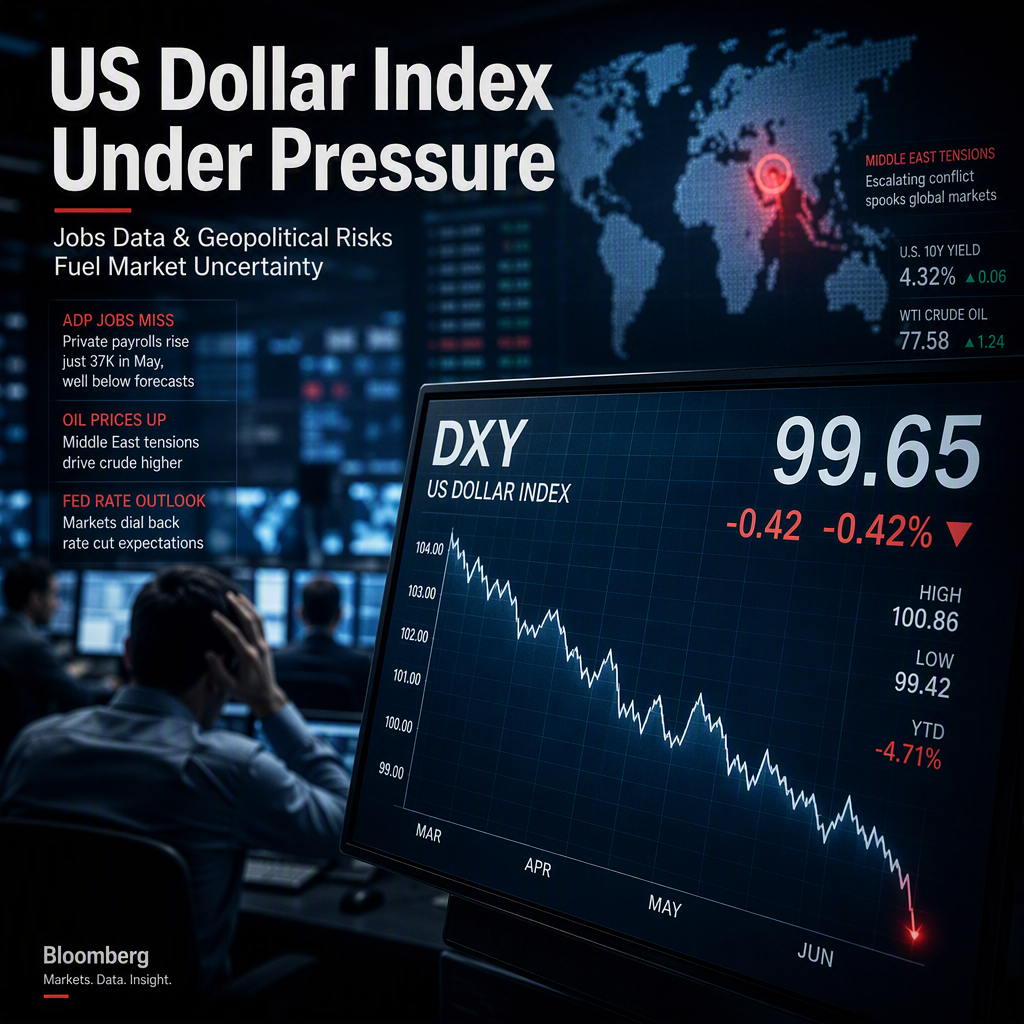US Dollar Index (DXY) Hovers Near Multi-Week Low Amid Weak Jobs Data and Geopolitical Developments