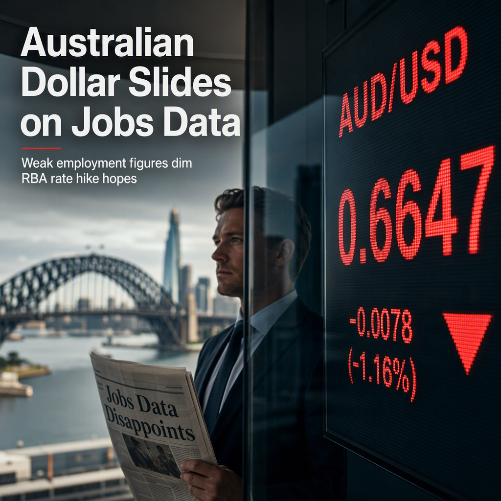 Australian Dollar Falls as Weak Jobs Data Dims RBA Rate Hike Prospects
