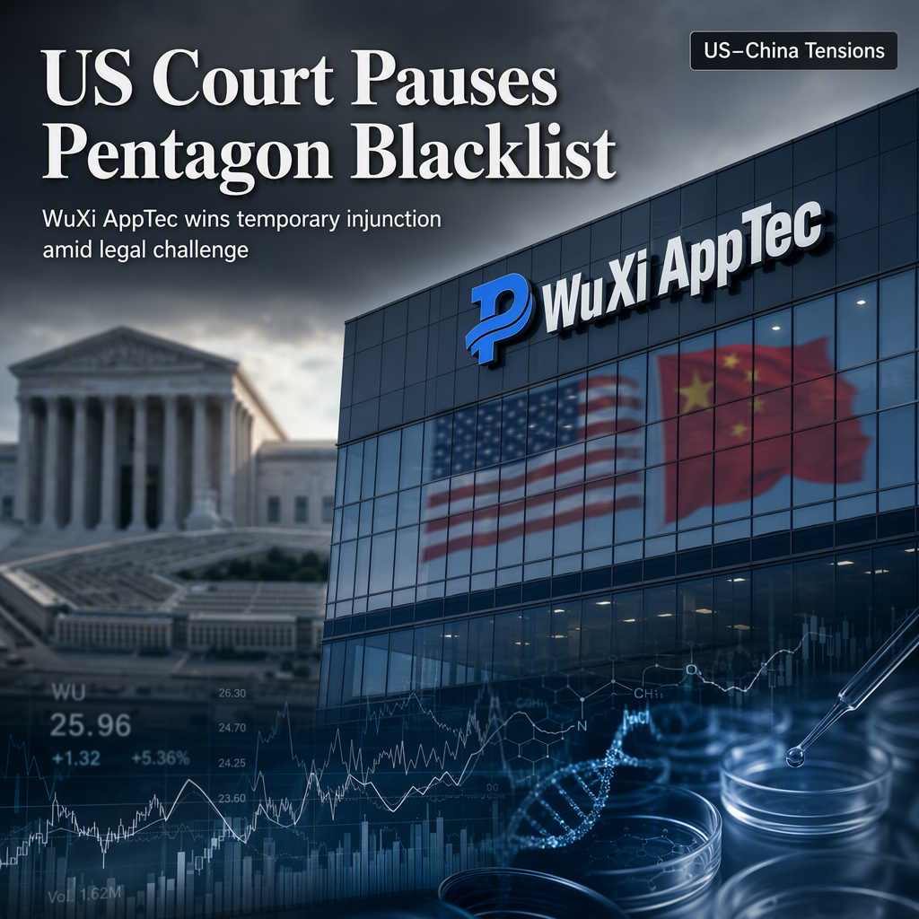 US Court Temporarily Blocks Pentagon Blacklisting of WuXi AppTec Amid Legal Challenge