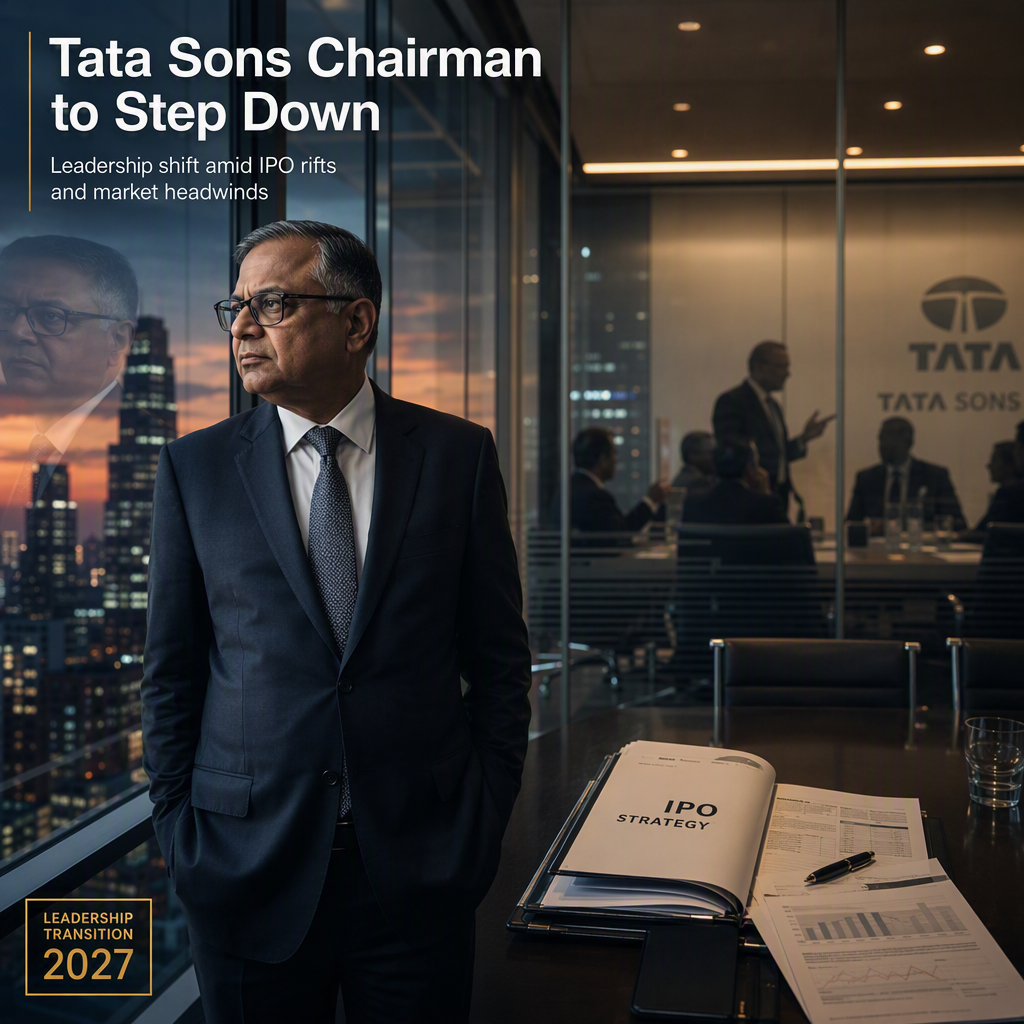 Tata Sons Chairman Natarajan Chandrasekaran to Step Down Amid IPO Disagreements and Business Challenges