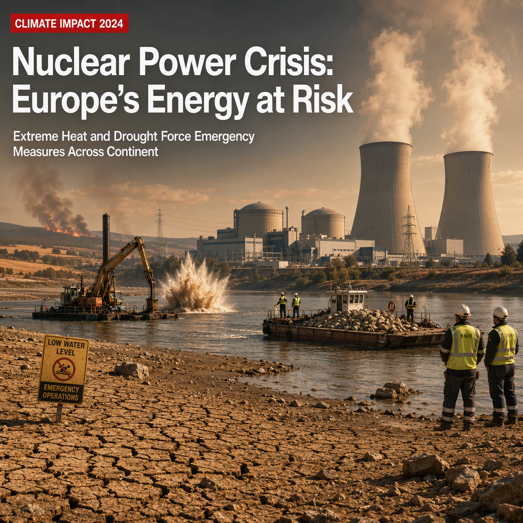 Europe's Nuclear Power Output Disrupted by Extreme Heat and Drought, Threatening Energy Supplies