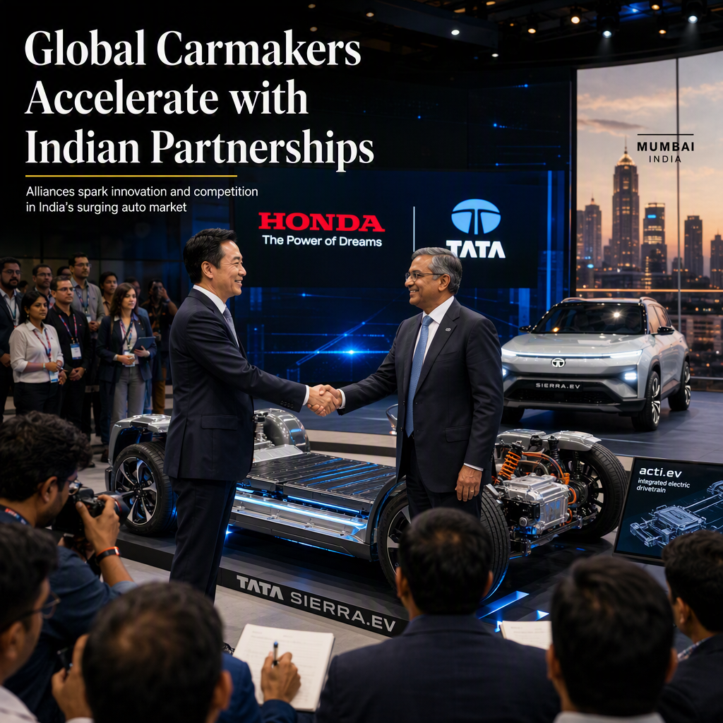 Global Carmakers Forge Local Partnerships in India, Mirroring China Strategy