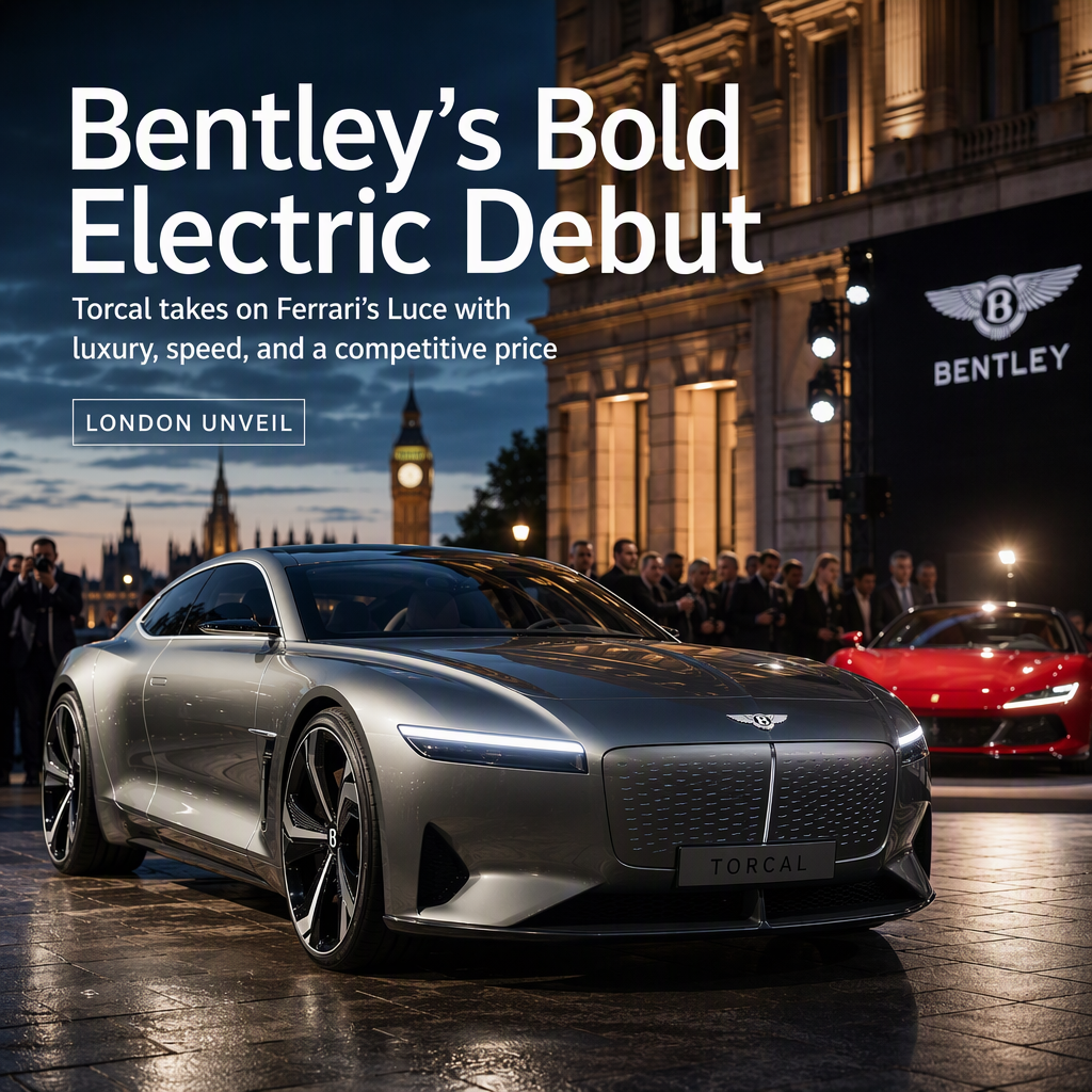 Bentley Unveils Torcal, Its First Electric Vehicle, Priced to Challenge Ferrari’s Luce
