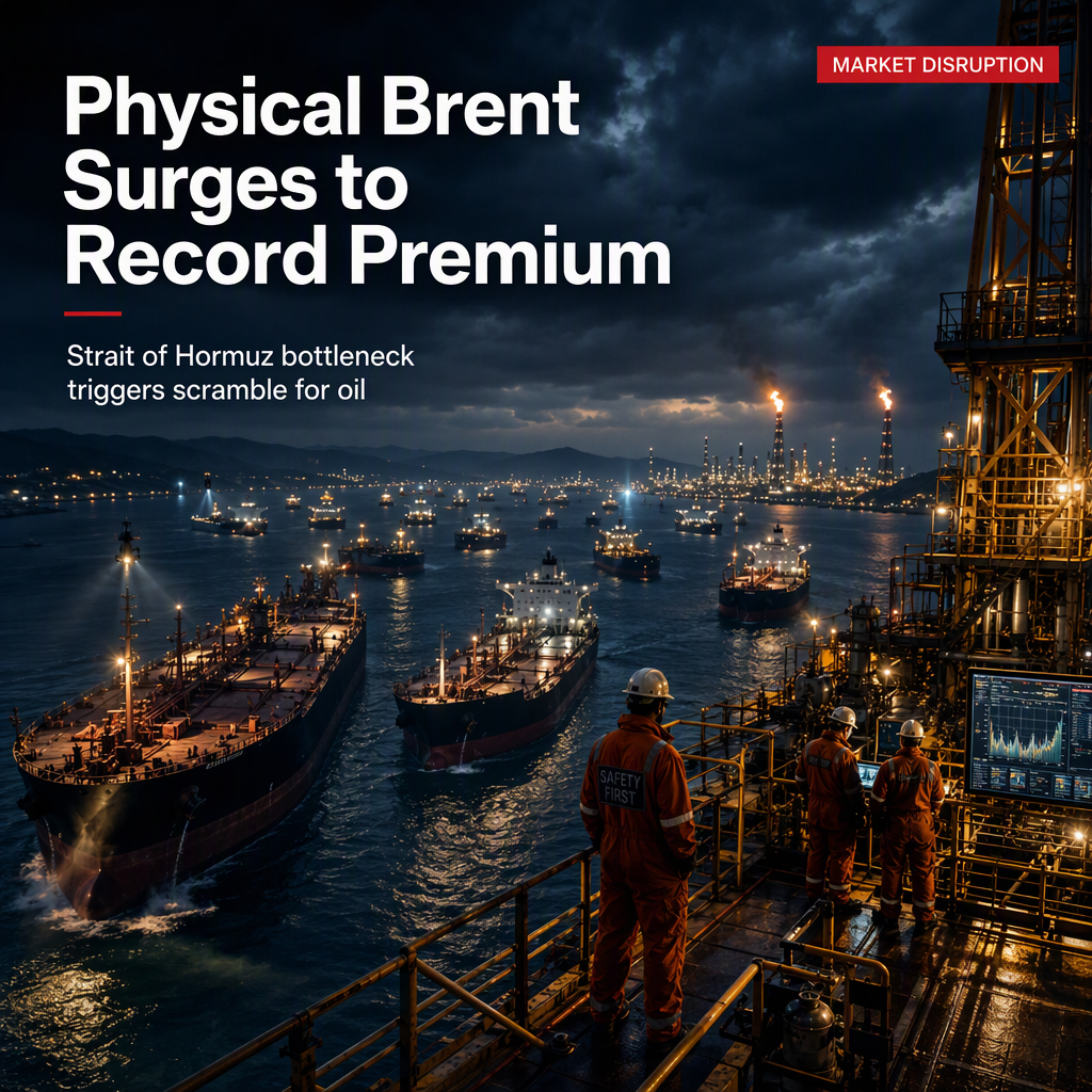 Physical Brent Crude Hits Record Premium Amid Strait of Hormuz Disruption