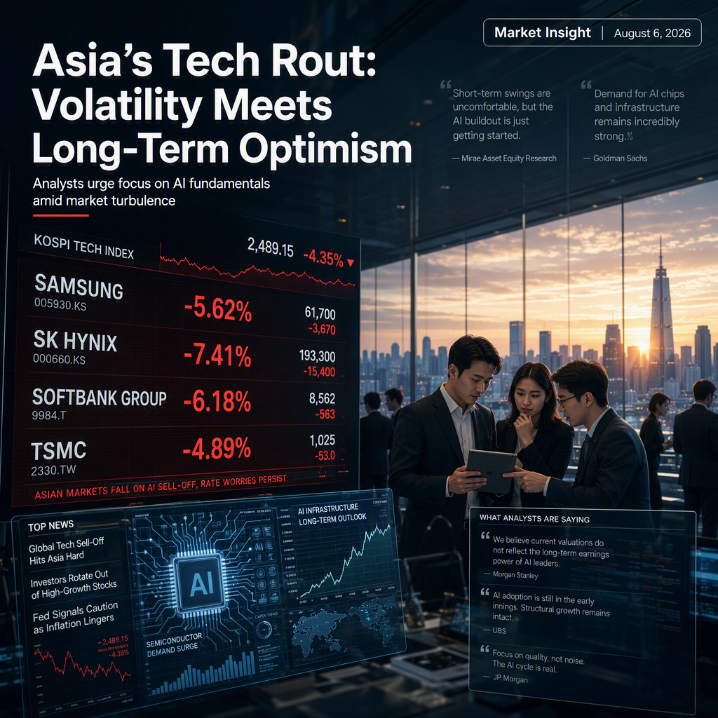 Asian Tech Stocks Plunge Amid AI Sell-Off, But Analysts Remain Bullish on Long-Term Prospects