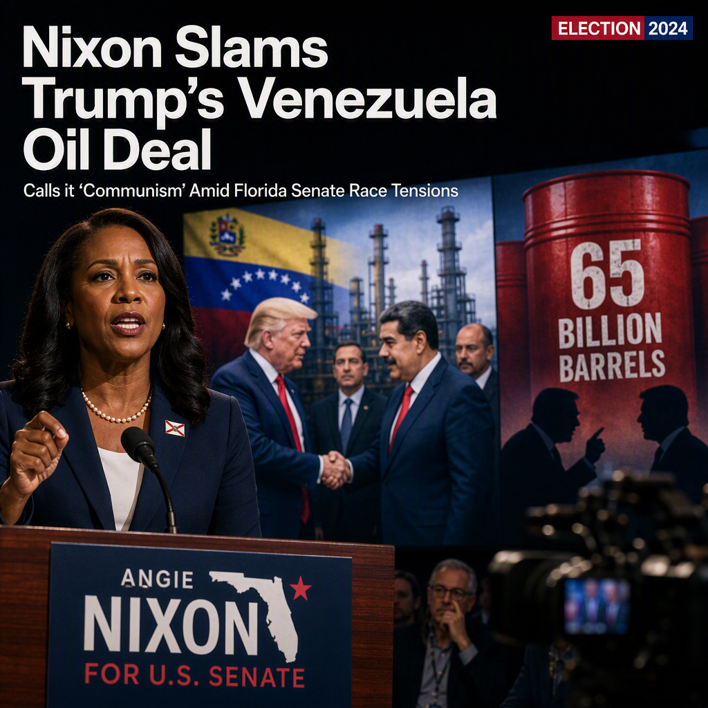 Florida Senate Candidate Angie Nixon Criticizes Trump-Venezuela Oil Deal, Labels It 'Communism'