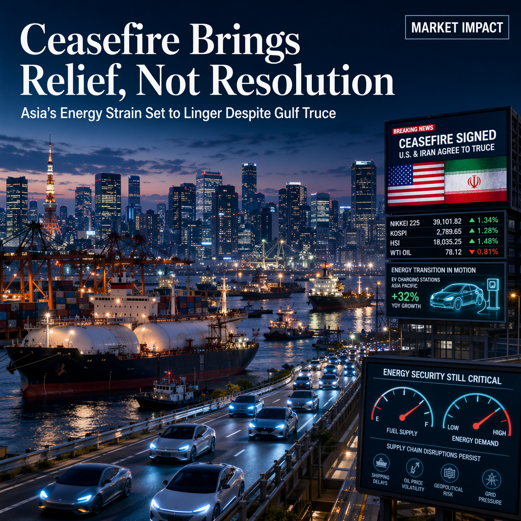 Gulf Ceasefire Eases Tensions, But Asia Faces Prolonged Energy Strain