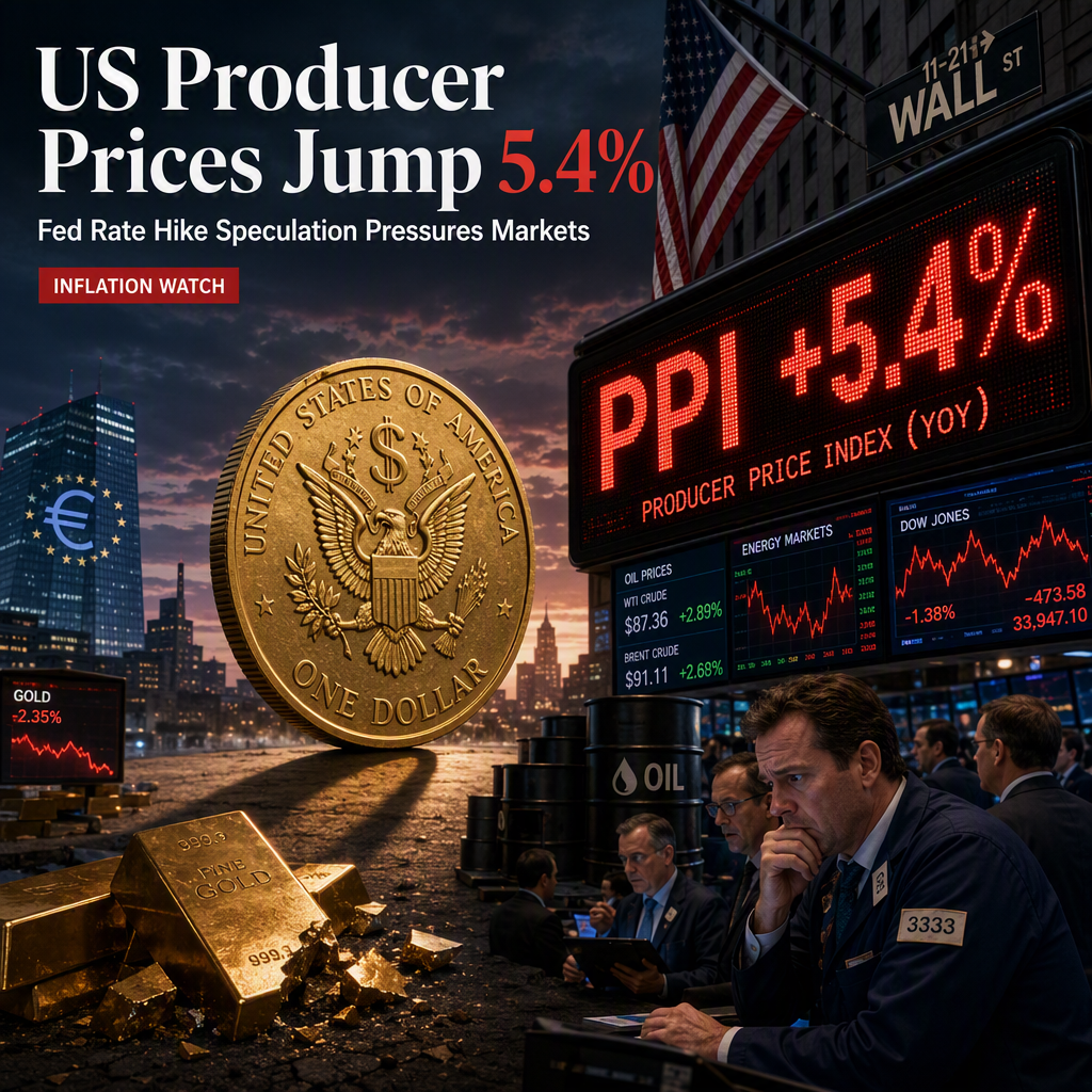 US Producer Price Index Surges 5.4% in August, Fueling Fed Rate Hike Speculation and Pressuring Markets