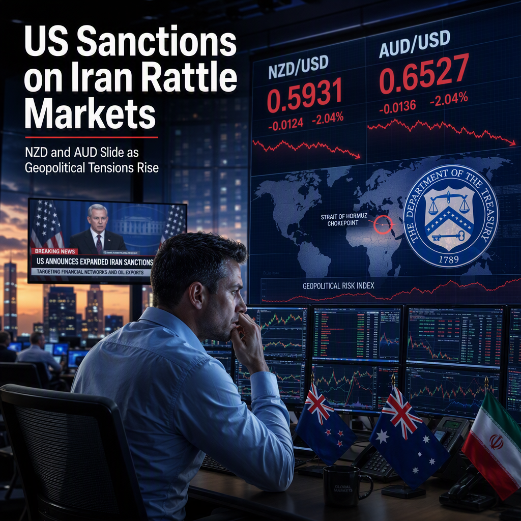 US Broadens Iran Sanctions, Weighing on NZD and AUD Amid Geopolitical Tensions
